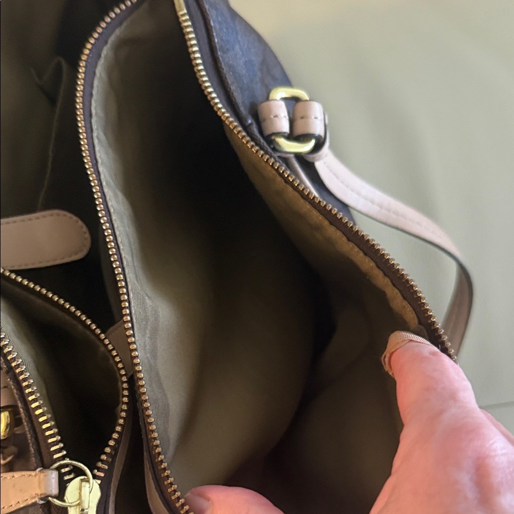 Coach Brown and Tan Shoulder Bag - Picture 8 of 9